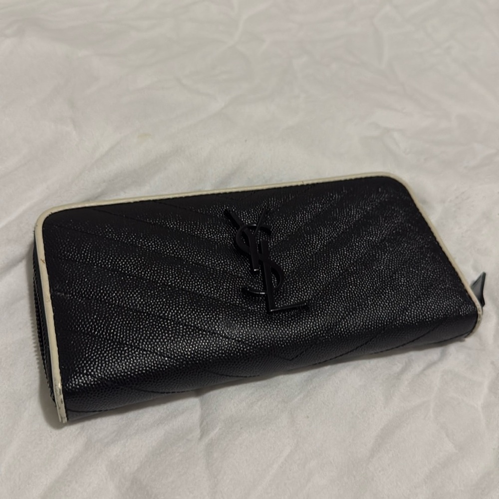 YSL black and white wallet